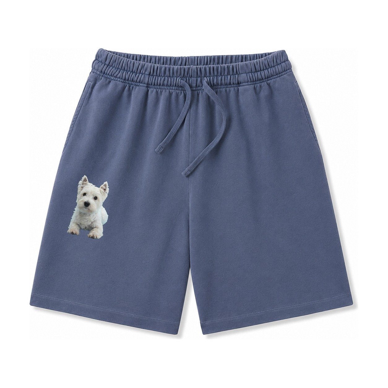 West Highland White Terrier Washed Shorts – Navy Blue