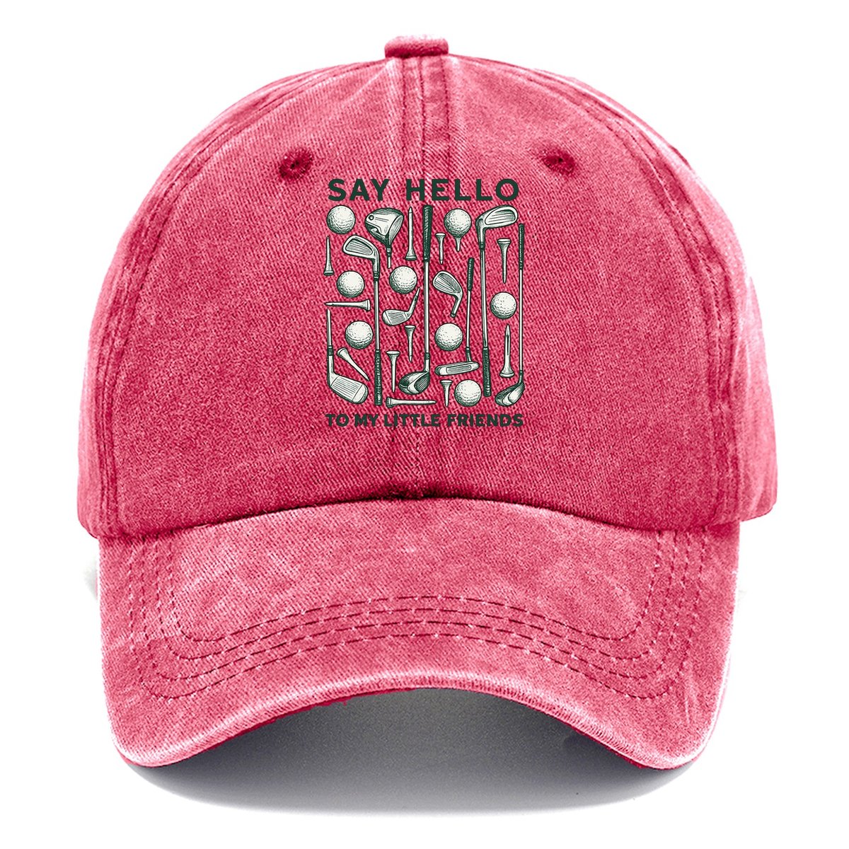 Say Hello Golf Friends Classic Cap – Pomegranate Blush