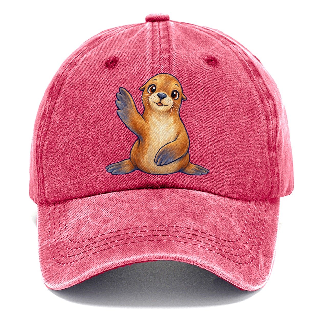 Sea Lion Front Flipper Wave Sea Sprite Classic Cap – Pomegranate Blush