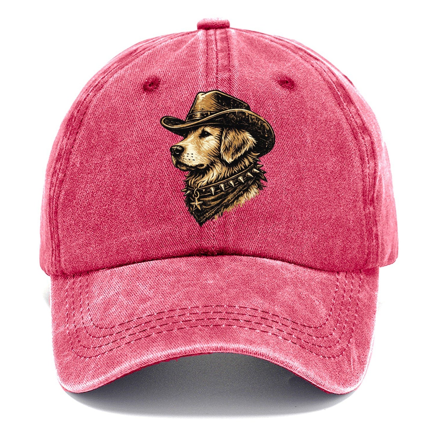 Golden Retriever Western Outlaw Classic Cap – Pomegranate Blush