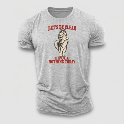 Alaskan Malamute Dog Declarations Cotton T-Shirt – Sport Grey