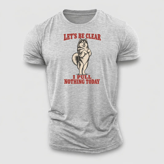 Alaskan Malamute Dog Declarations Cotton T-Shirt – Sport Grey