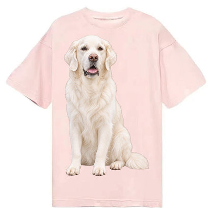 White English Cream Golden Retrievers Classic T-shirt – Pink