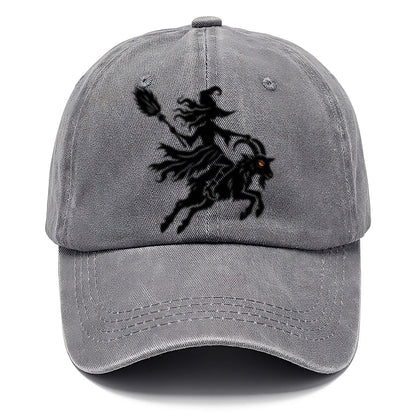 Medieval Woodcut Witch On A Goat Witch Magic Classic Cap – Urban Haze