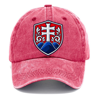 Slovakia Minimal Emblem Country Logos Classic Cap – Pomegranate Blush