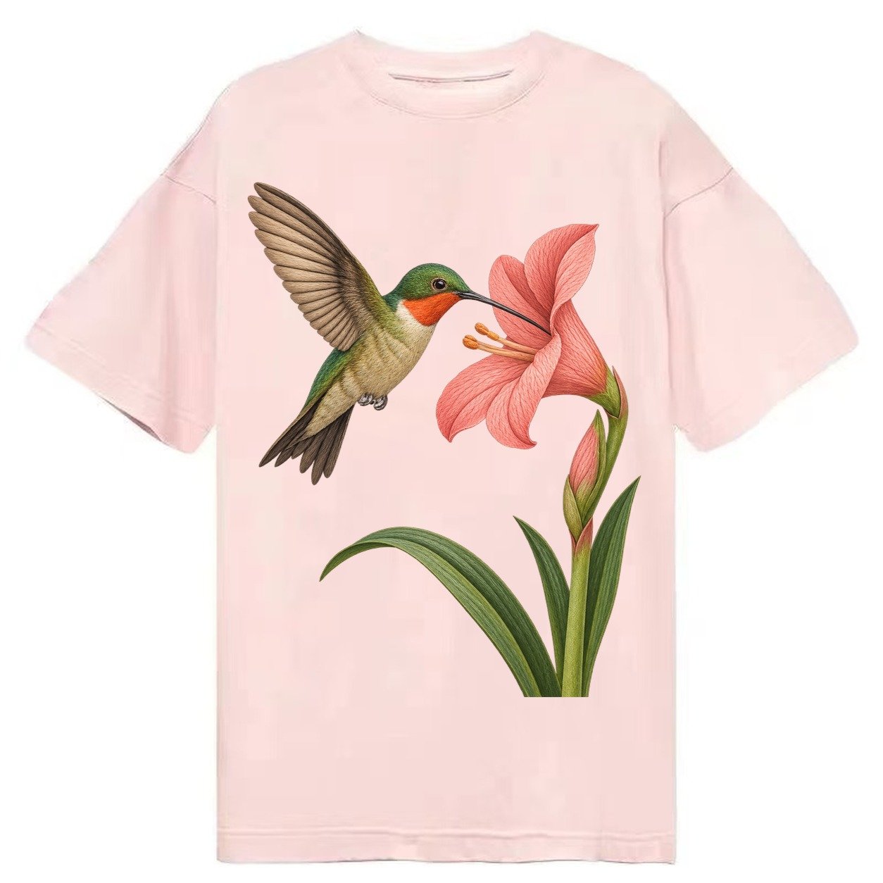 Hummingbird Haven Classic T-shirt – Pink