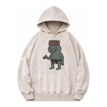 Black Pug Charming Companion Vintage Washed Hoodie – Off White