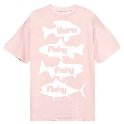 Here Fishy Fishy Fishy Classic T-shirt – Pink