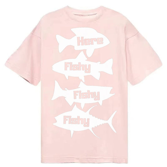 Here Fishy Fishy Fishy Classic T-shirt – Pink