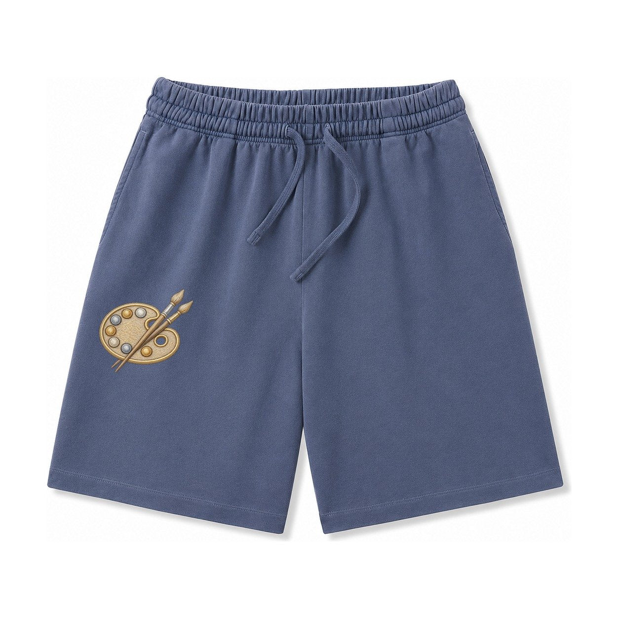 Artist Palette Washed Shorts – Navy Blue