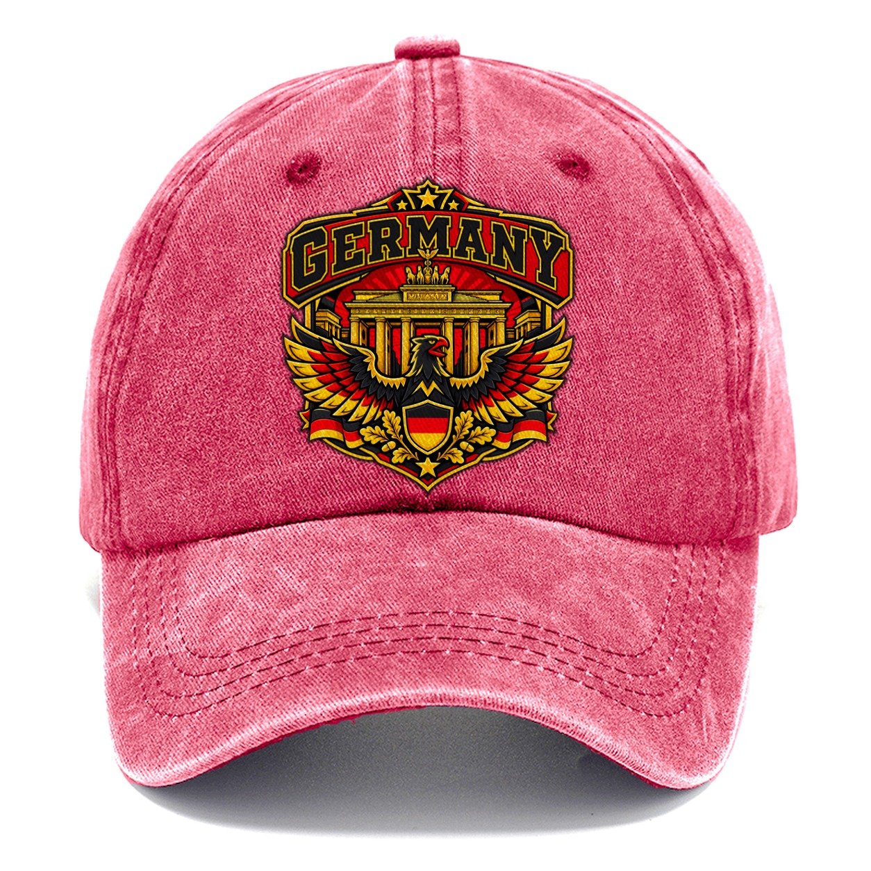 Germany Retro Badge Country Logos Classic Cap – Pomegranate Blush