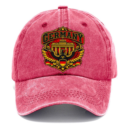 Germany Retro Badge Country Logos Classic Cap – Pomegranate Blush