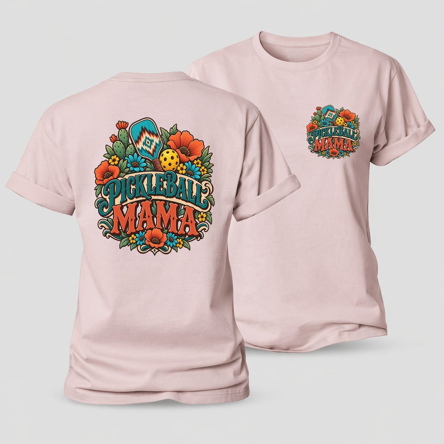 Pickleball Mama Pickleball Life Women's Cotton T-Shirt – Pink