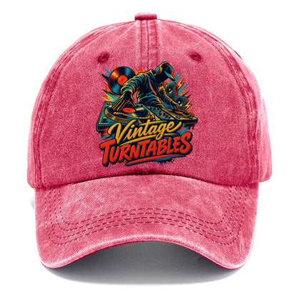 Vintage Turntables Music Instruments Classic Cap – Pomegranate Blush