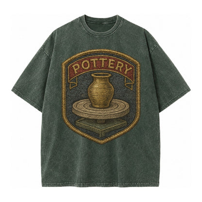 Pottery Wheel Vintage T-shirt – Forest Mist
