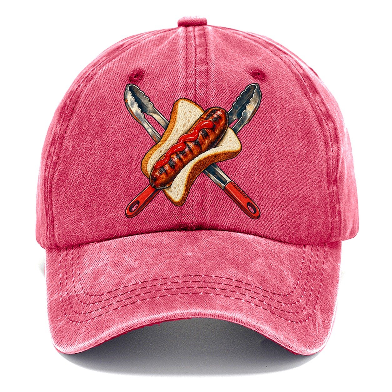 Sausage Sizzle Bread And Tongs Australia Cultural Icons Classic Cap – Pomegranate Blush