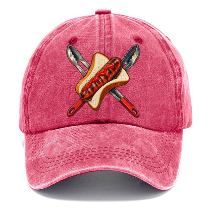Sausage Sizzle Bread And Tongs Australia Cultural Icons Classic Cap – Pomegranate Blush