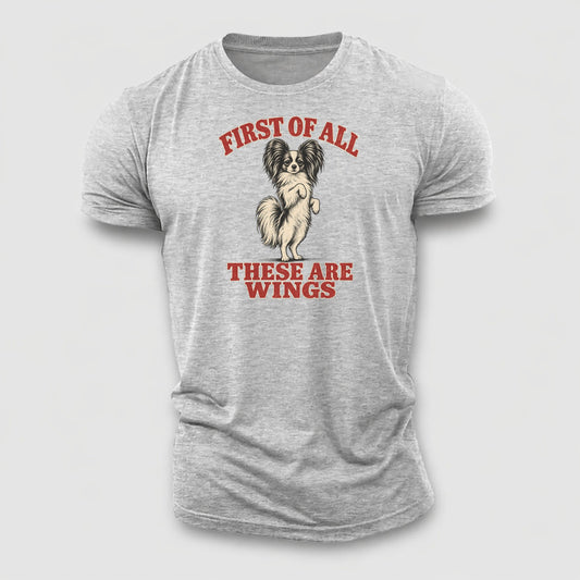 Papillon Dog Declarations Cotton T-Shirt – Sport Grey