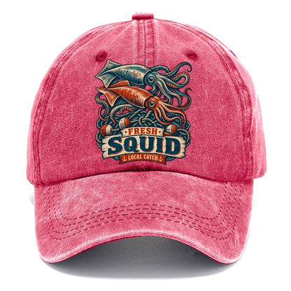 Squid And Net Stack Fishing Club Classic Cap – Pomegranate Blush