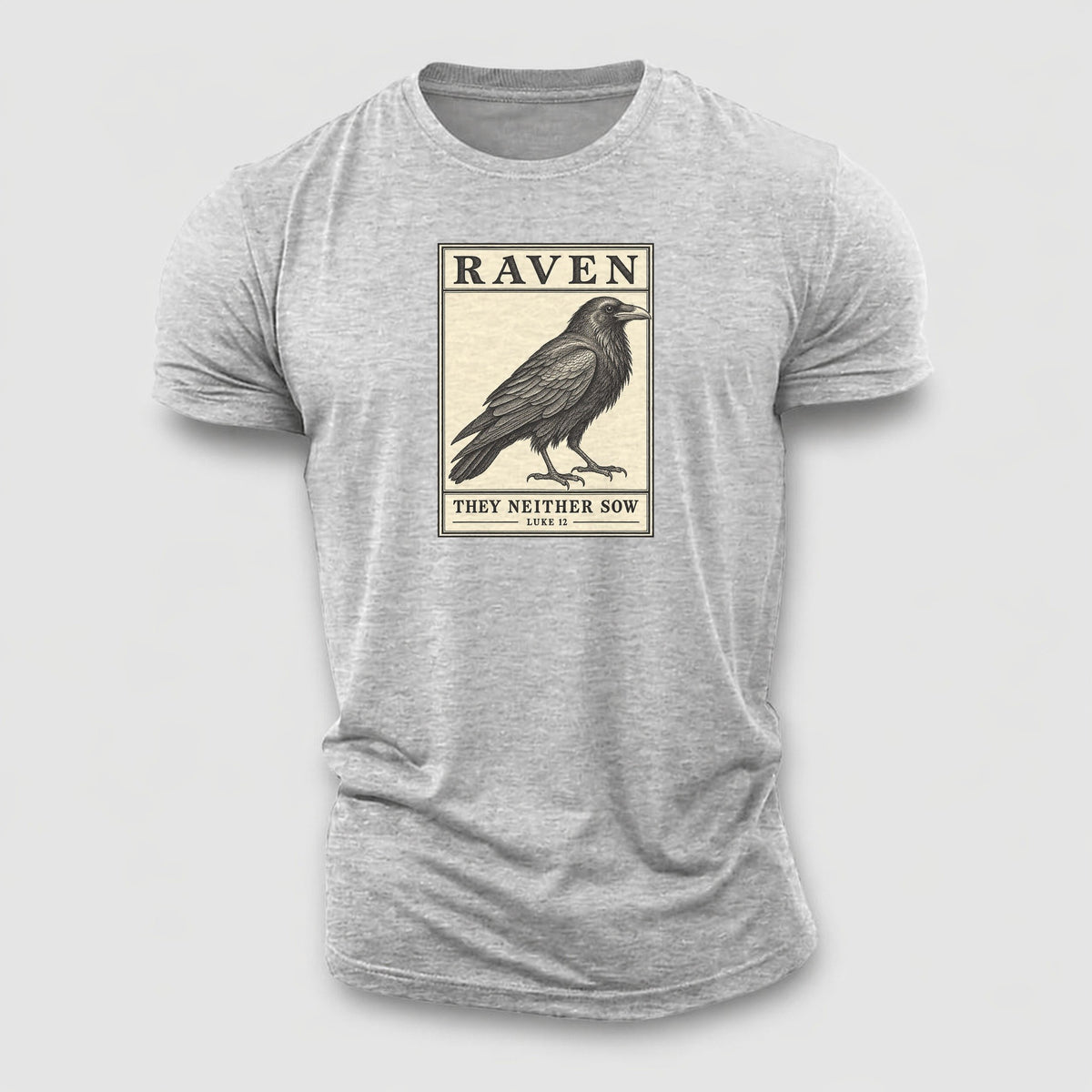 Raven Specimen Plate Creature Canticle Cotton T-Shirt – Sport Grey