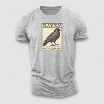 Raven Specimen Plate Creature Canticle Cotton T-Shirt – Sport Grey