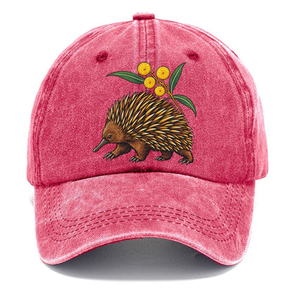 Short Beaked Echidna And Golden Wattle Australia Cultural Icons Classic Cap – Pomegranate Blush