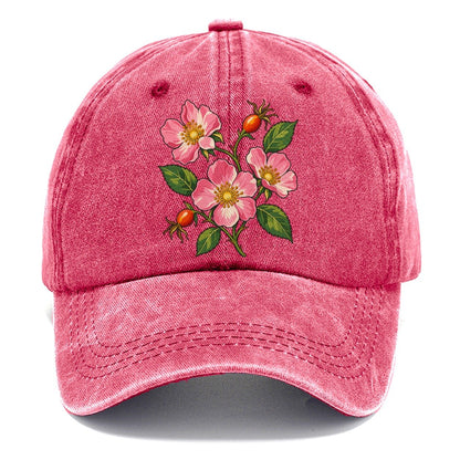 Alberta Wild Rose Canada Cultural Icons Classic Cap – Pomegranate Blush