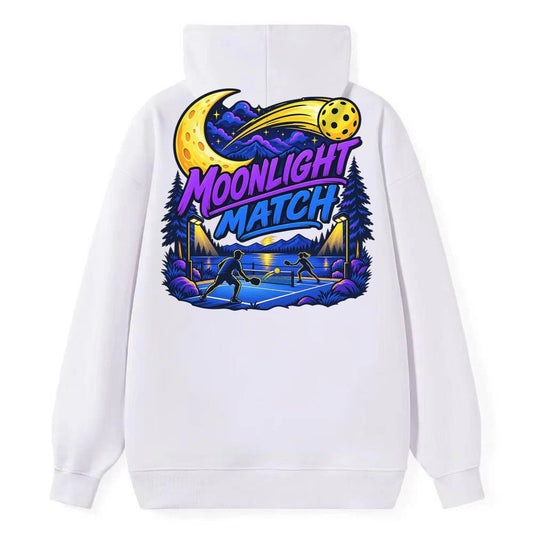 Moonlight Match Pickleball Life Classic Pullover Hoodie – White