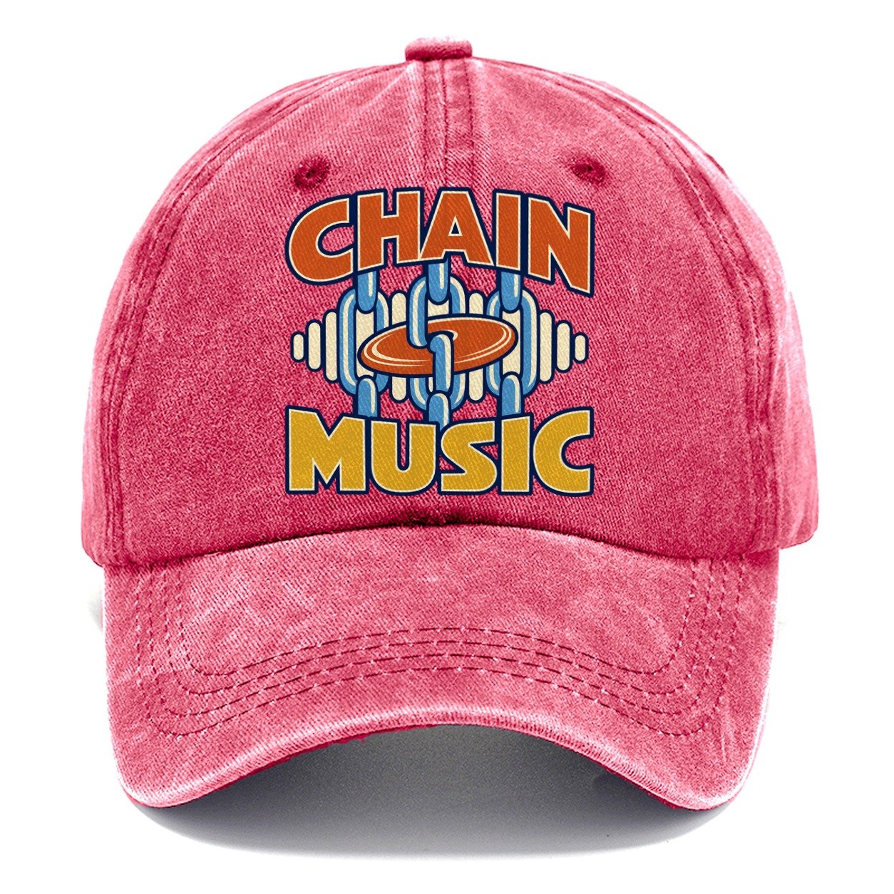 Chain Music Disc Golf Classic Cap – Pomegranate Blush