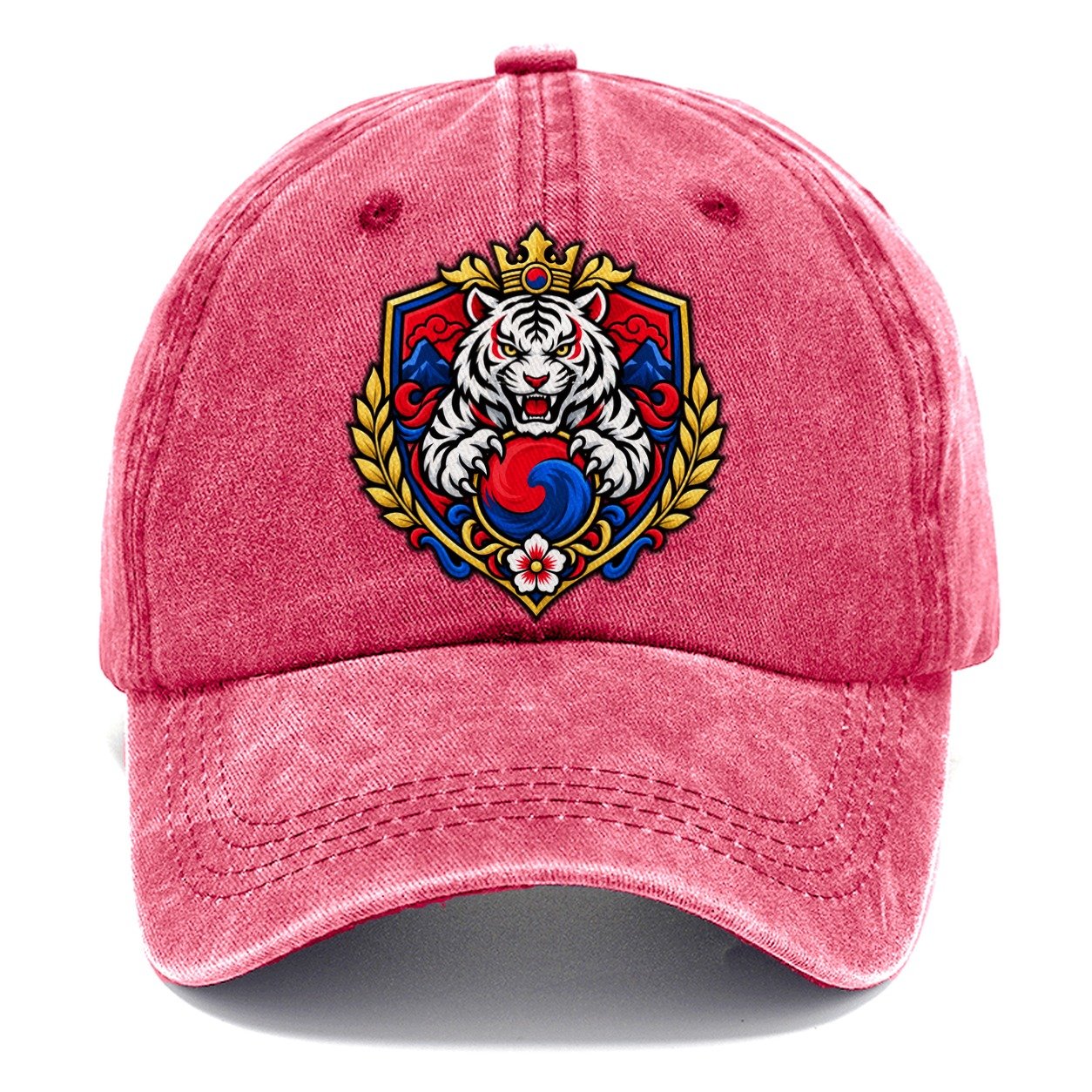 South Korea Heraldic Crest Country Logos Classic Cap – Pomegranate Blush