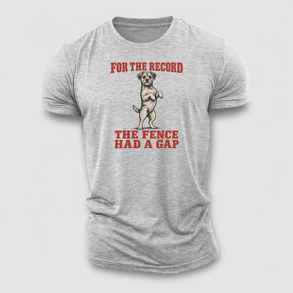 Border Terrier Dog Declarations Cotton T-Shirt – Sport Grey