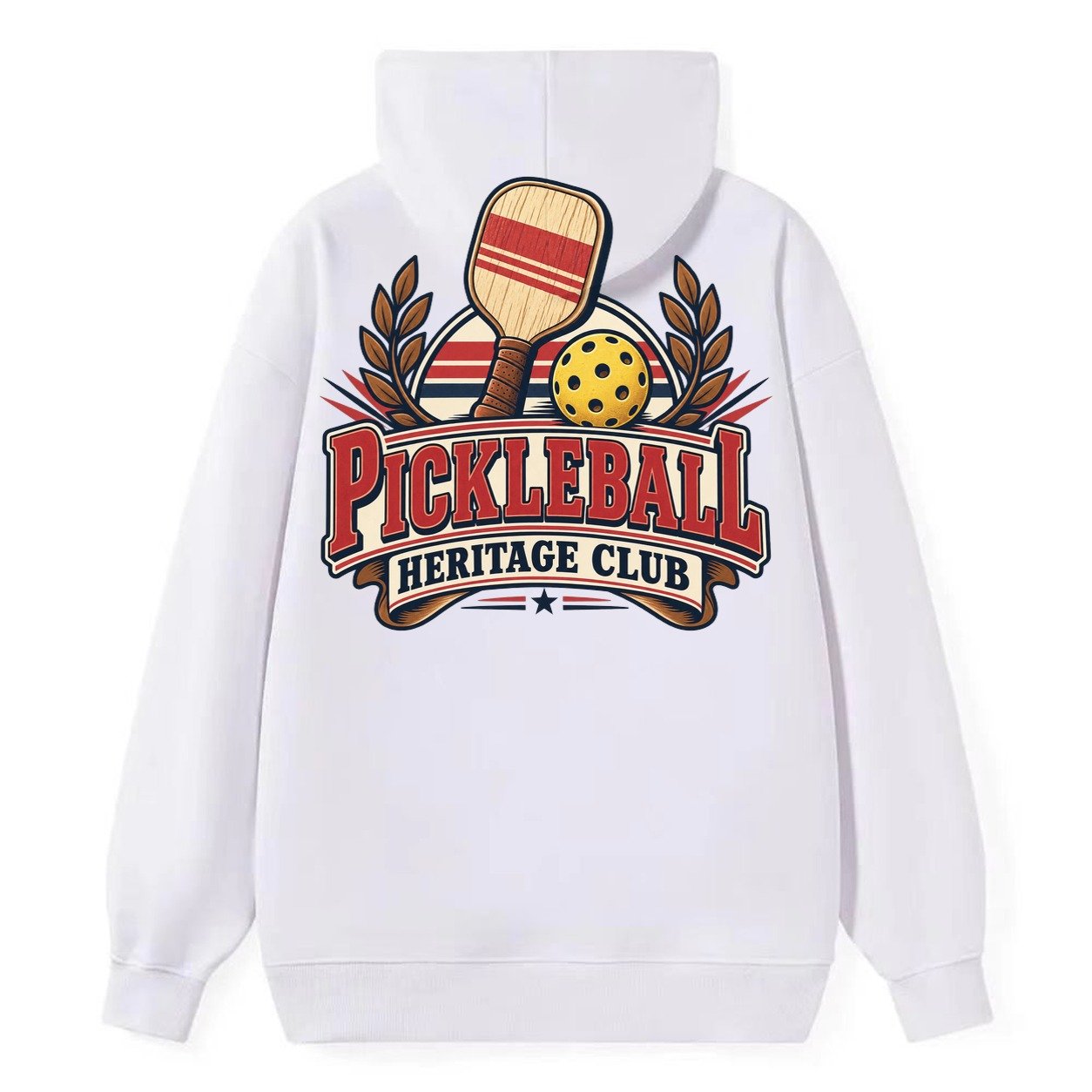 Pickleball Heritage Club Pickleball Life Classic Pullover Hoodie – White