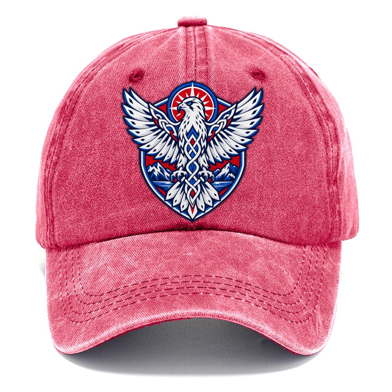 Iceland Minimal Emblem Country Logos Classic Cap – Pomegranate Blush