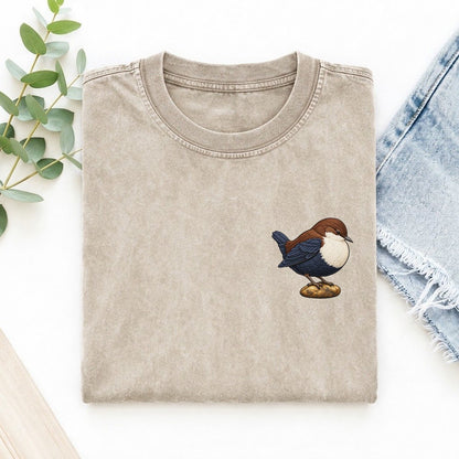 Dipper River Poise Left Chest Vintage T-shirt – Off White
