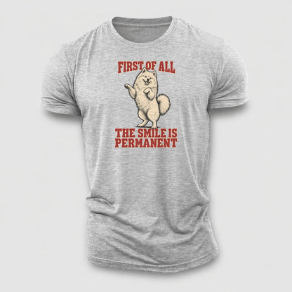 Samoyed Dog Declarations Cotton T-Shirt – Sport Grey