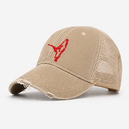 Rock Climber Flag Move Micro Motion Mark Washed Trucker Hat – Khaki