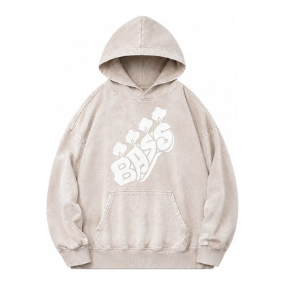 Bass Vintage Washed Hoodie – Off White