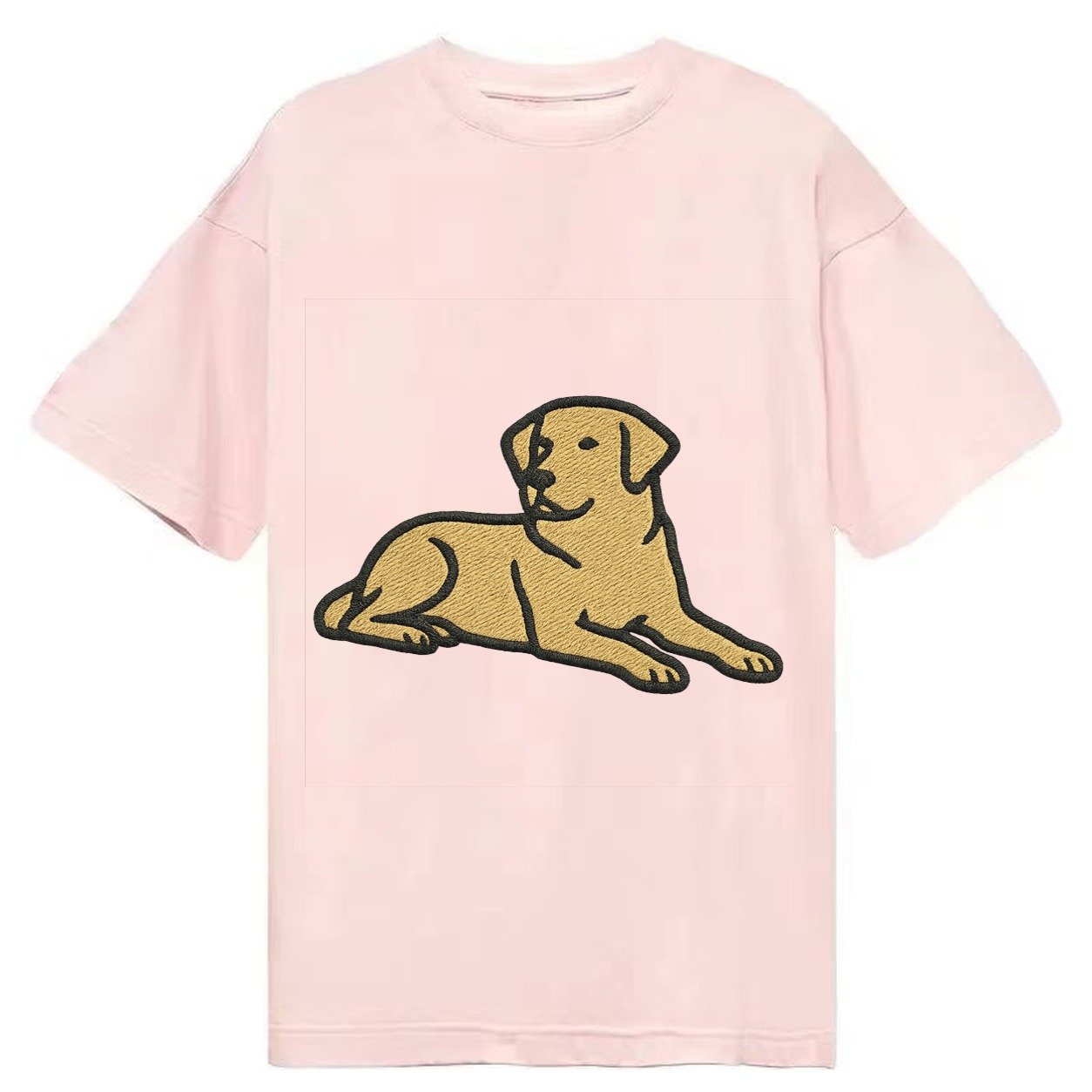 Labrador Retriever Yellow Lab Relaxed Lying Down With Head U Classic T-shirt – Pink