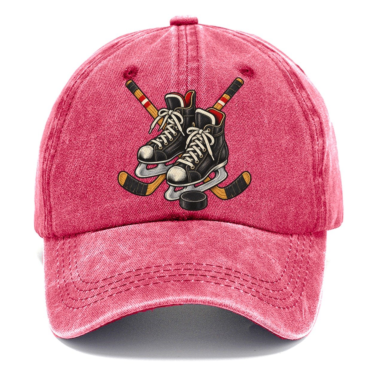 Backyard Hockey Skates Sticks And Puck Canada Cultural Icons Classic Cap – Pomegranate Blush