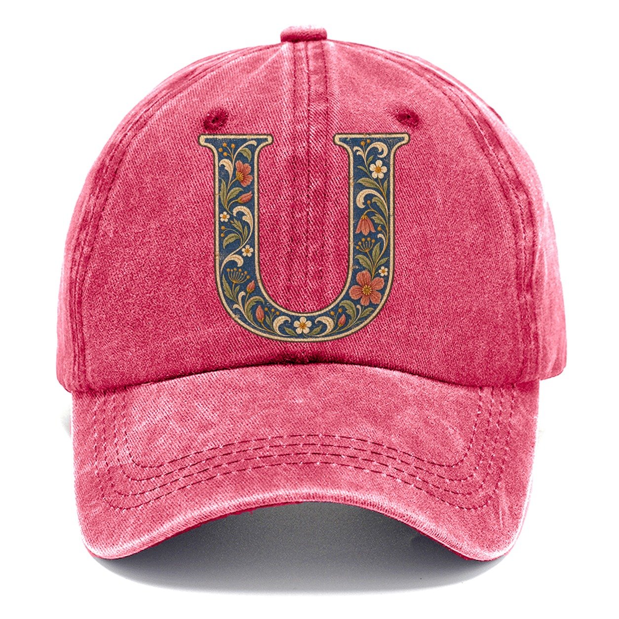 Wildflower U Monogram Classic Cap – Pomegranate Blush