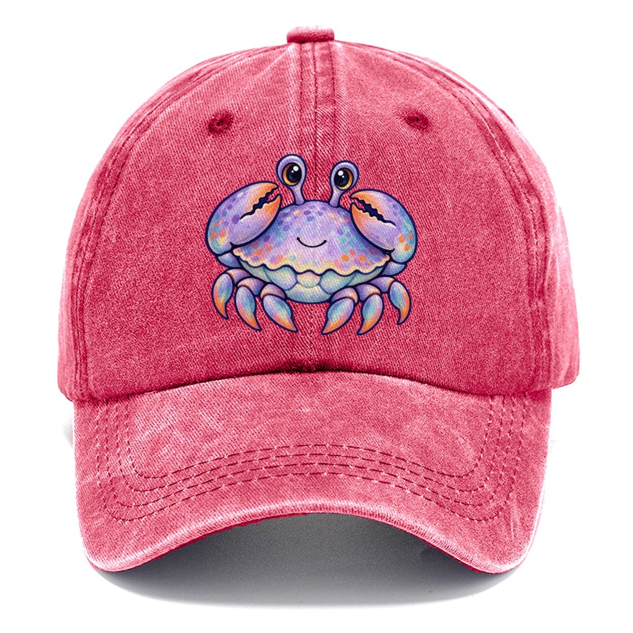 Crab Tucked Claw Hug Sea Sprite Classic Cap – Pomegranate Blush
