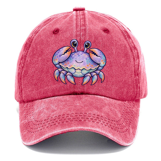 Crab Tucked Claw Hug Sea Sprite Classic Cap – Pomegranate Blush
