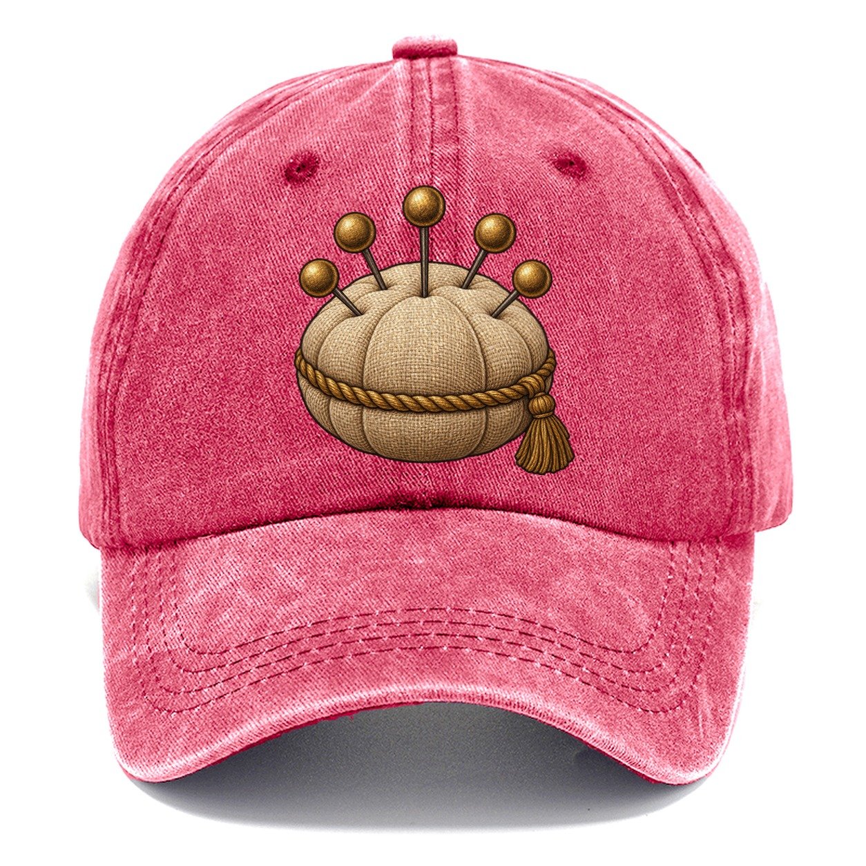 Pincushion And Pins Needlework Classic Cap – Pomegranate Blush
