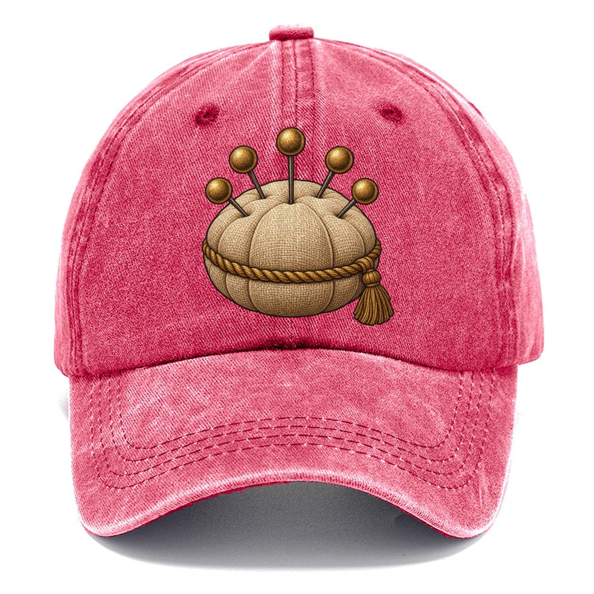 Pincushion And Pins Needlework Classic Cap – Pomegranate Blush