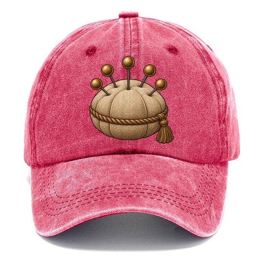 Pincushion And Pins Needlework Classic Cap – Pomegranate Blush