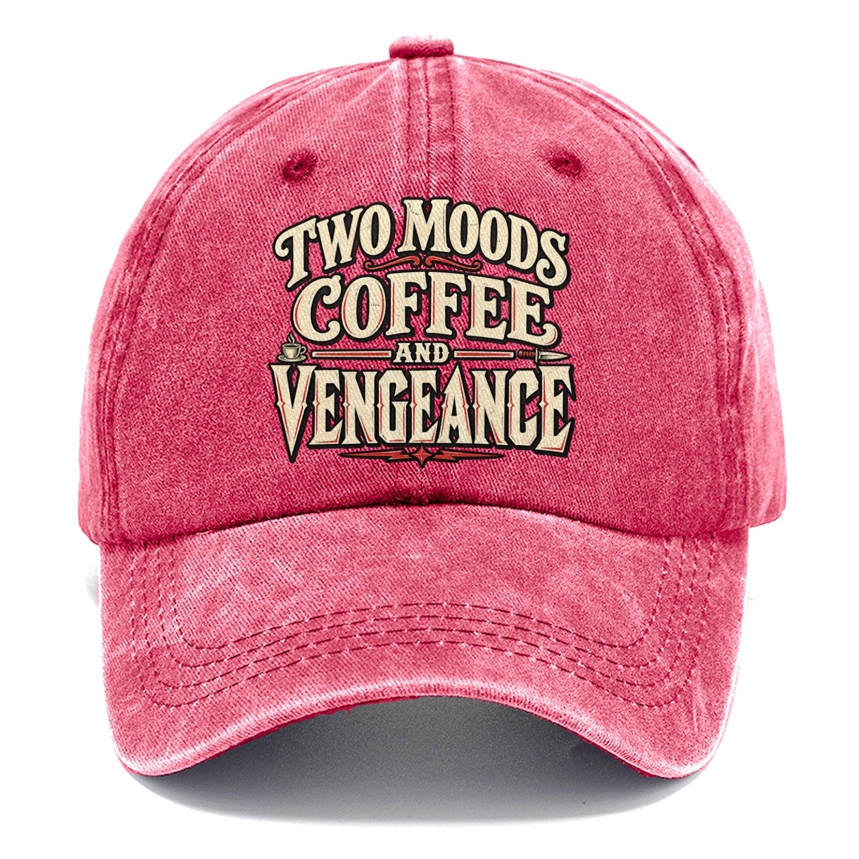 Two Moods Coffee And Vengeance American Wit Classic Cap – Pomegranate Blush