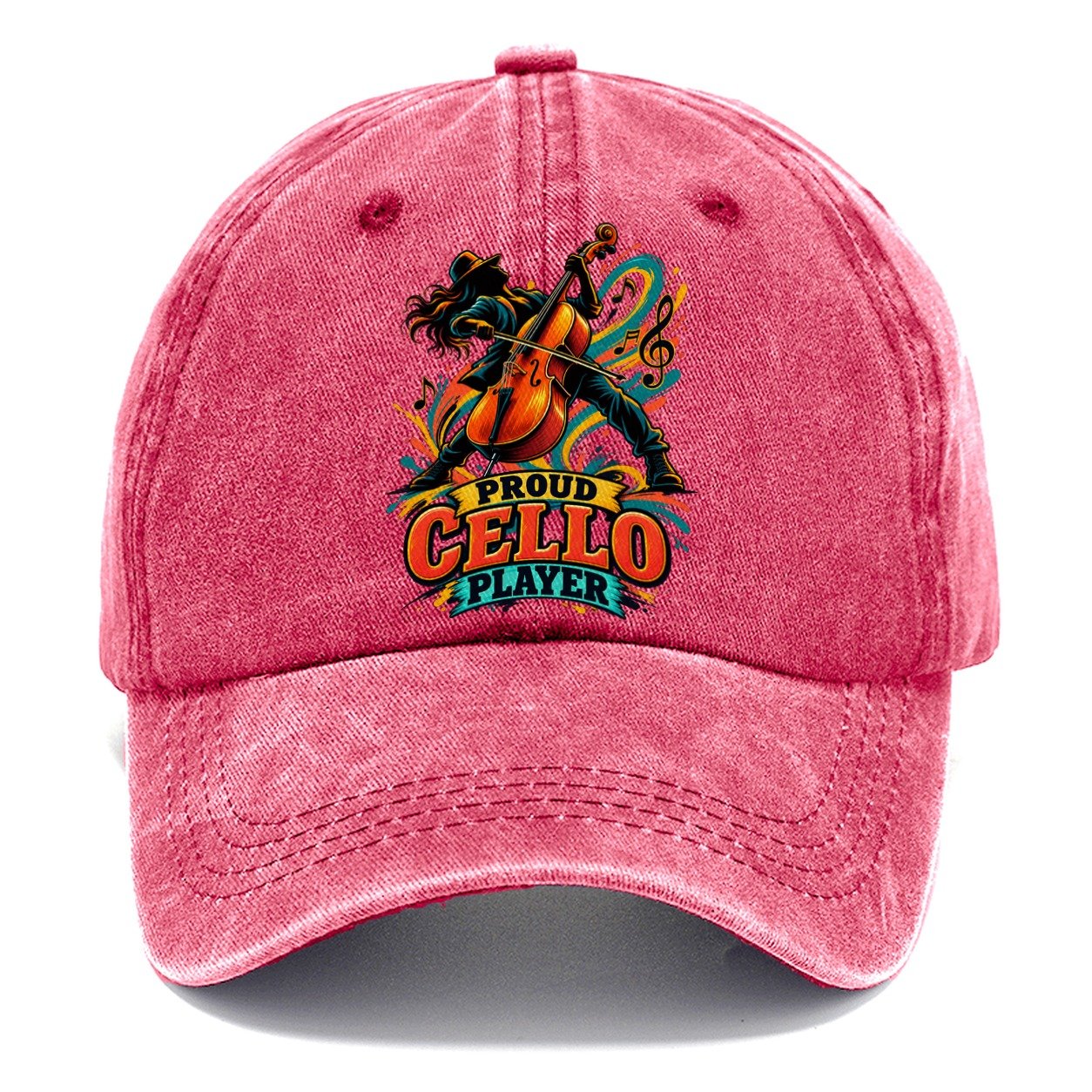 Proud Cello Player Music Instruments Classic Cap – Pomegranate Blush