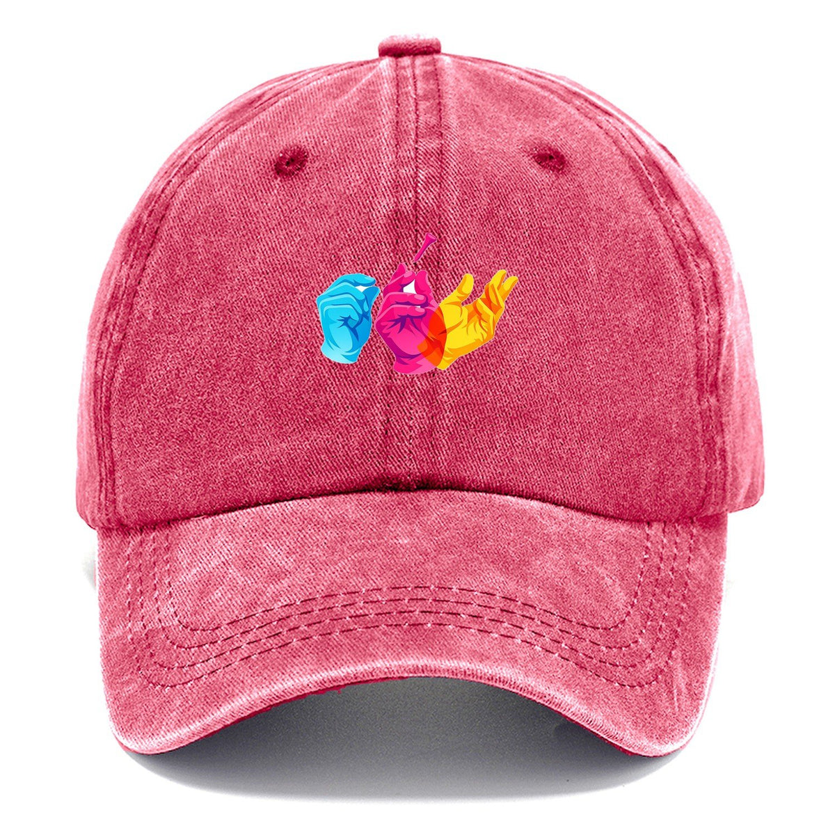 Golf Tee Hand Signs Classic Cap – Pomegranate Blush