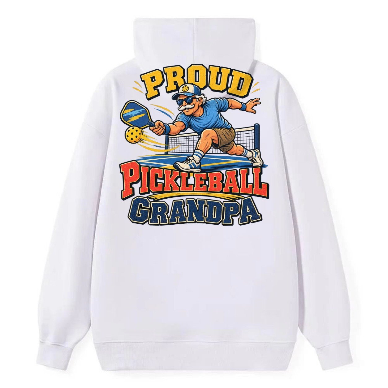 Proud Pickleball Grandpa Pickleball Life Classic Pullover Hoodie – White