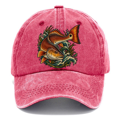 Redfish Tail Spot Fishing Club Classic Cap – Pomegranate Blush